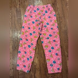 Vintage Sleepng Beauty Birds & Fairy Godmother Pink Flannel Pajama Pants Sz M/L